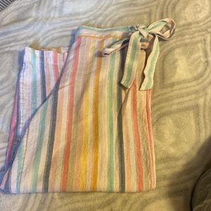 Loft Linen wide Leg crops large